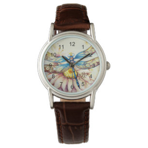 Watercolor Dragonfly, Personalize Watch