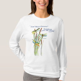 Watercolor Dragonfly with Lewis Carroll quote T-Shirt