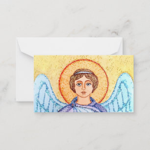 watercolor drawing of an angel. card