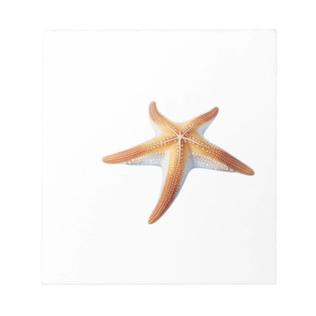 Watercolor Drawing of Starfish Notepad (Front)