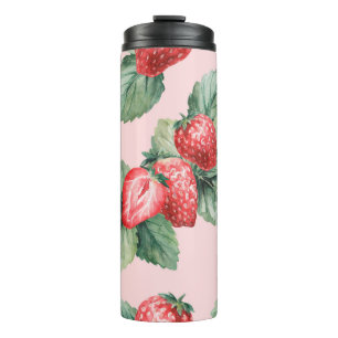 watercolor drawing on a summer theme ripe beautifu thermal tumbler