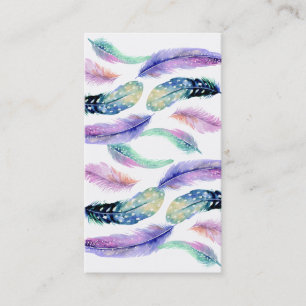 Watercolor Dream Catcher Wild Feathers Business Card