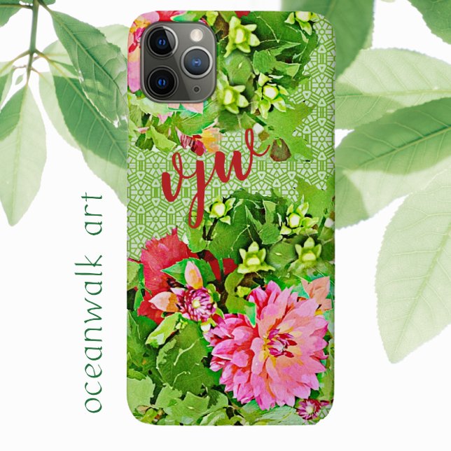 Watercolor Dream Dahlia Delight coque iphone (Créateur téléchargé)