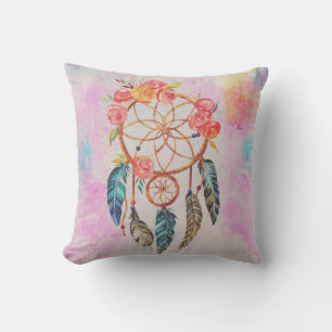 Watercolor Dreamcatcher Pillow
