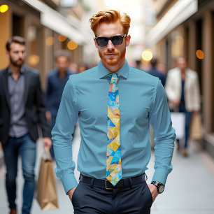 Watercolor Dreams Abstract Art Tie