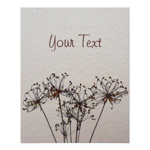 Watercolor Dried Flowers Poster