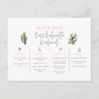 Watercolor drinks bachelorette weekend itinerary