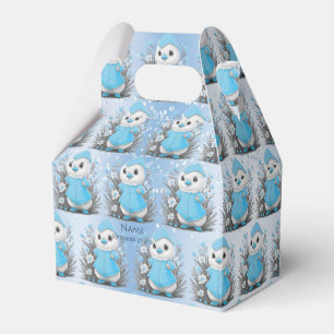 Watercolor Duck Blue Flowers Favor Box