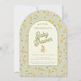 Watercolor Duckling Baby Shower Invitation