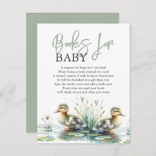 Watercolor Ducklings Books For Baby Enclosure Card