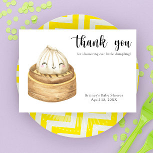 Watercolor dumpling - thank you baby shower card