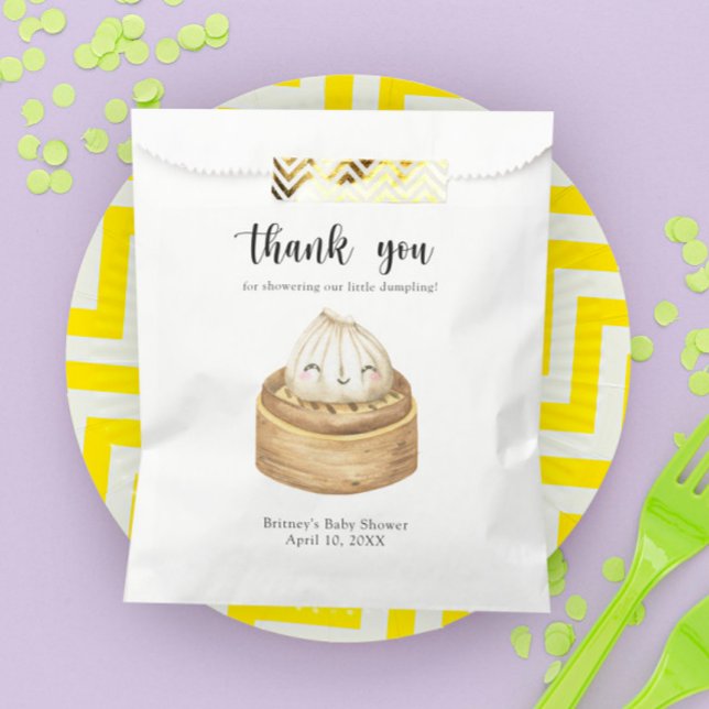 Watercolor dumpling - thank you baby shower favour bag (Creator Uploaded)