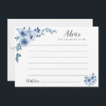 watercolor dusty blue floral advice<br><div class="desc">A simple floral design with beautiful blue watercolor flowers. Feel free to change the colours and text details.</div>