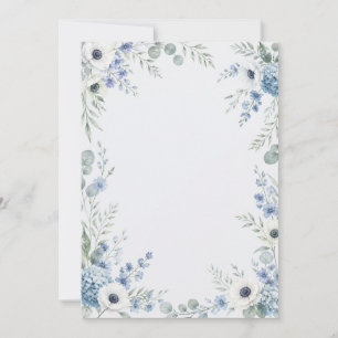 Watercolor Dusty Blue Save the Date