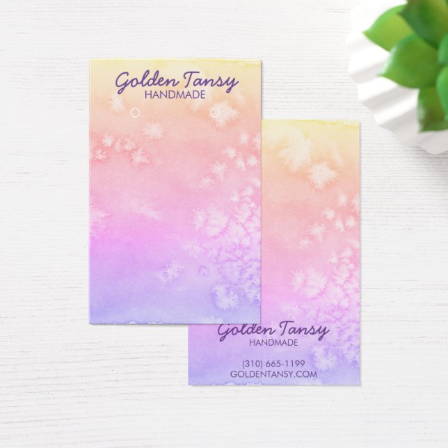 Watercolor Earring Necklace Jewellery Display Card (Desk)