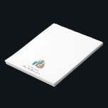 Watercolor Earth Books Apple | Monogram Teacher Notepad<br><div class="desc">These make great gifts that teachers, family or friends are sure to love! Perfect for reminders, calendar notes, homework notes, name tags, and much more! Add your custom wording to this design by using the "Edit this design template" boxes on the right hand side of the item, or click the...</div>