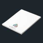 Watercolor Earth Books Apple | Monogram Teacher Notepad<br><div class="desc">These make great gifts that teachers, family or friends are sure to love! Perfect for reminders, calendar notes, homework notes, name tags, and much more! Add your custom wording to this design by using the "Edit this design template" boxes on the right hand side of the item, or click the...</div>