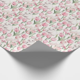 Watercolor Easter Bunnies Wrapping Paper