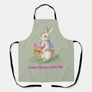 Watercolor Easter Bunny Apron