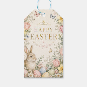 Watercolor Easter Bunny Greeting Card, Pastel Gift Tags