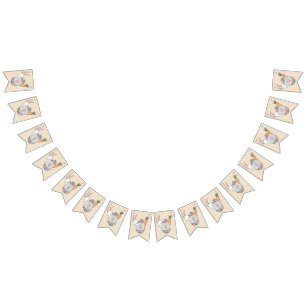 Watercolor Easter Egg and Easter Bunny Bunting Flags