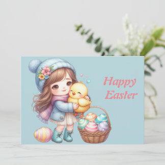 watercolor easter egg  holiday card
