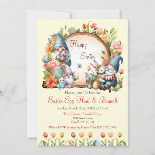 Watercolor Easter Egg Hunt and Brunch Invitation