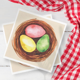 Watercolor Easter Eggs. Napkin