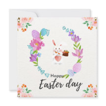 watercolor Easter greeting card design