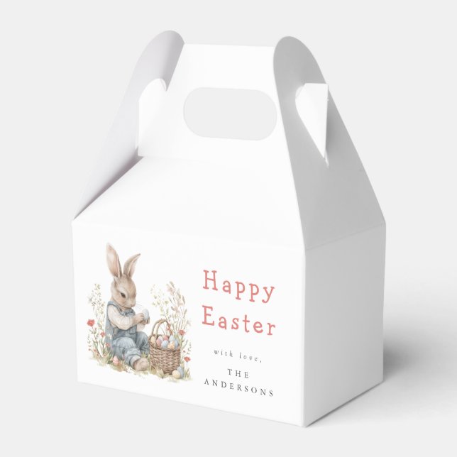 Watercolor Easter Party Favor Box (Front Side)