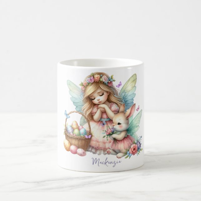 Watercolor Easter Spring Fairy Coffee Mug (Center)