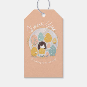 Watercolor Easter Thank You Birthday Girl  Gift Tags