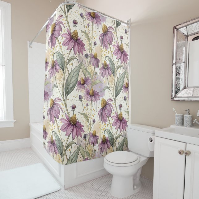 Watercolor Echinacea Purple & Gold (In Situ)