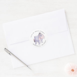 Watercolor Eeyore   Baby Shower Classic Round Sticker