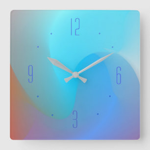 Watercolor Effect Blue/Aqua/Terra > Plain Clocks