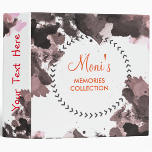 Watercolor Elegant Abstract Vintage Personalize Binder