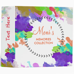 Watercolor Elegant Abstract Vintage Personalize Binder