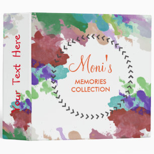 Watercolor Elegant Abstract Vintage Personalize Binder