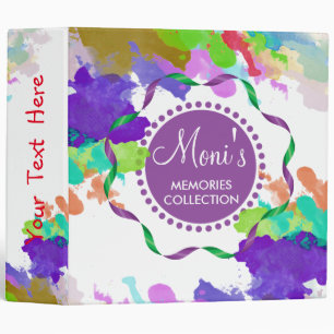 Watercolor Elegant Abstract Vintage Personalize Binder