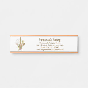 Watercolor Elegant Bakery HomeMade Cooking chef Door Sign