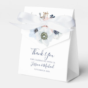 Watercolor Elegant Cute Anemone Flower Wedding Favor Box