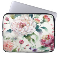 Watercolor elegant delicate asian floral pattern
