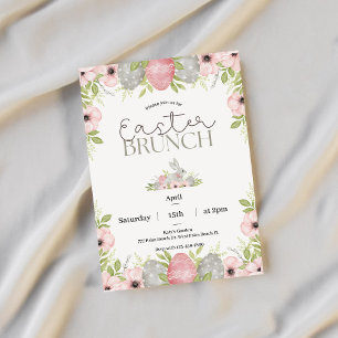 Watercolor Elegant Easter Brunch Invitation