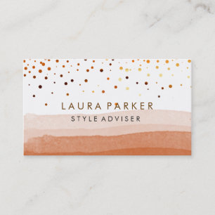 Watercolor Elegant Glitter Landscape Dune Confetti Business Card