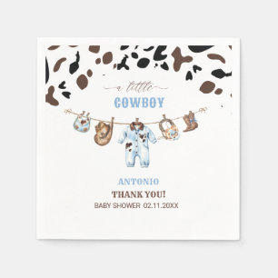 Watercolor  elegant Little Cowboy RodePaper Napkin