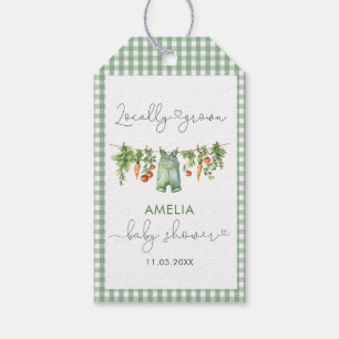 Watercolor Elegant Locally grown Baby Shower Gift Tags