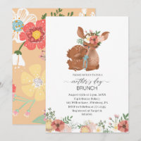 Watercolor Elegant Mother is Day brunch Baby showe