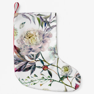 Watercolor Elegant Seamless Pattern made of White Small Christmas Stocking