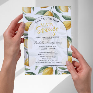 Watercolor Elegant She Found Her Main Squeeze Invitation