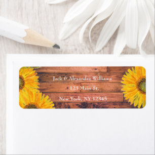 Watercolor Elegant Sunflower Rustic Fall Wood